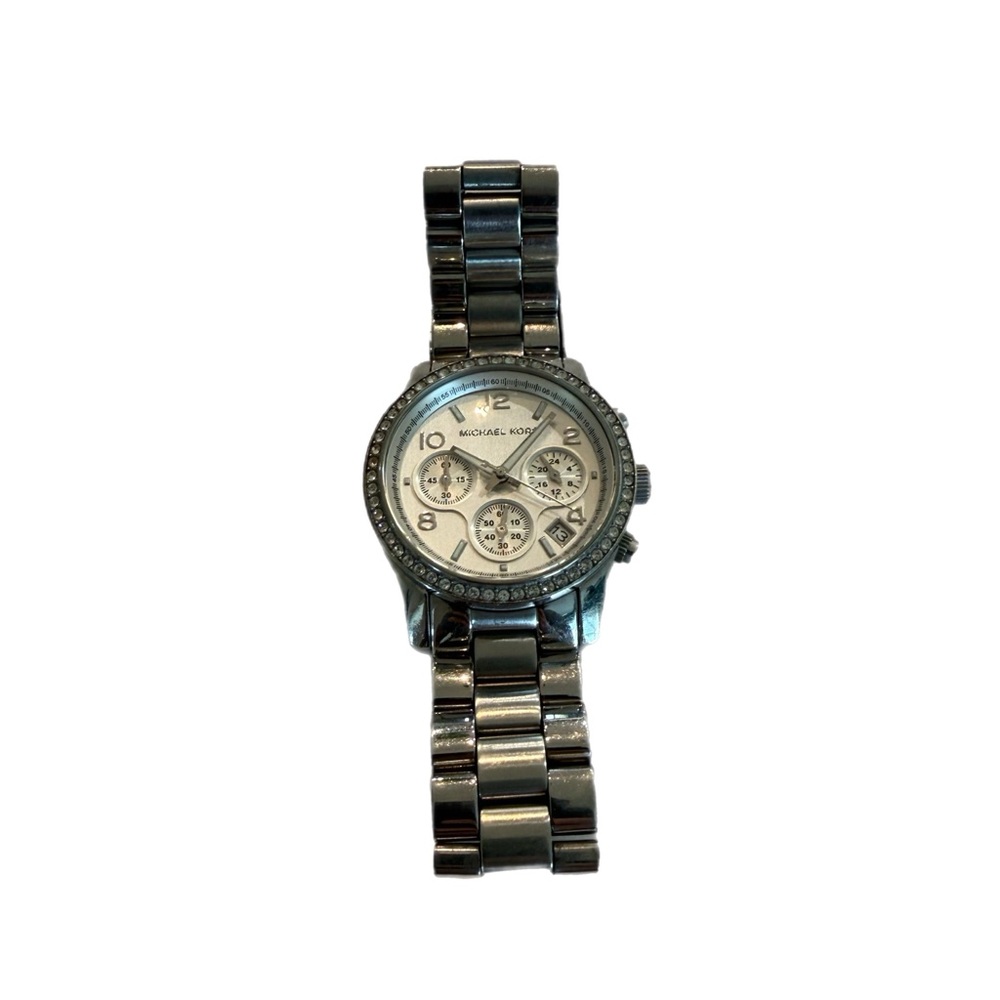 Michael Kors Metallic Silver Chronograph Watch